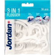 JORDAN 3-IN-1 FLOSSER, 36 STUKS